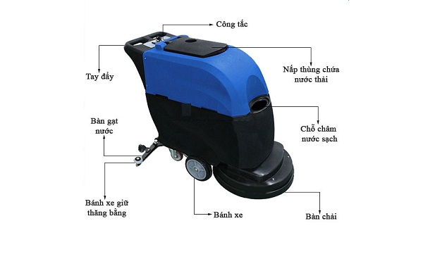 Cấu tạo của máy chà sàn liên hợp